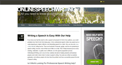 Desktop Screenshot of onlinespeechwriting.com